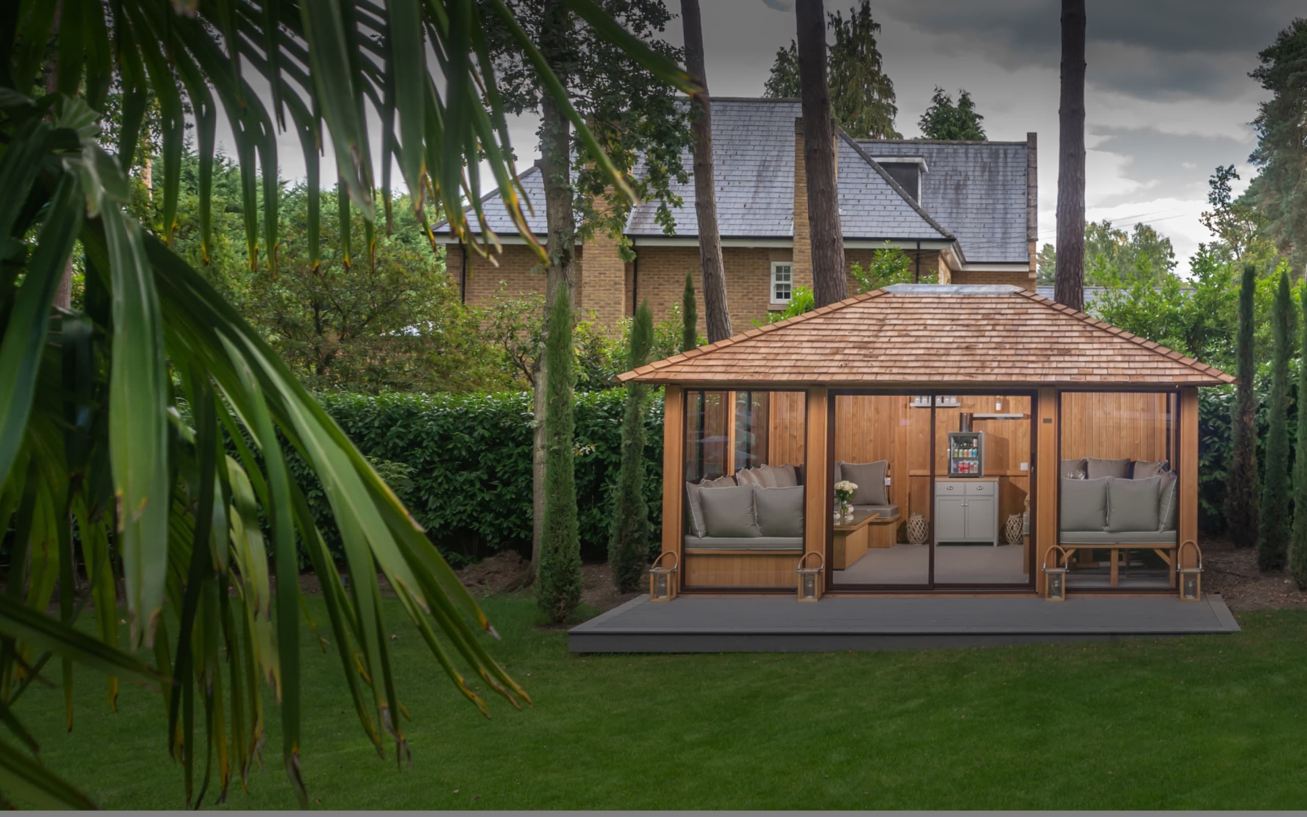 Crown Kensington Garden Summer Houses in a garden setting